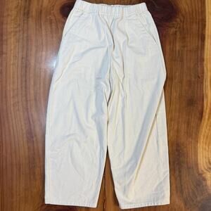 Michaela Greg Barrel Pants Women's S Trouser Chino Cotton Pull on Cotton J10